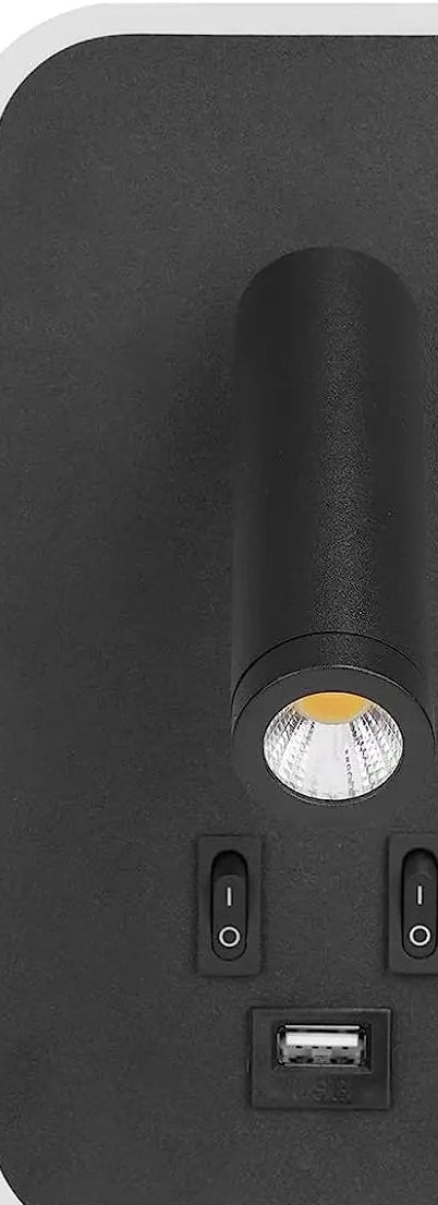 Noctavia | Wall Light with USB Port and Adjustable Reading Lamp