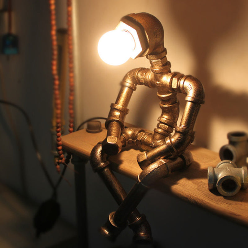 Nuvion | Bold Iron Robot-Inspired Table Lamp