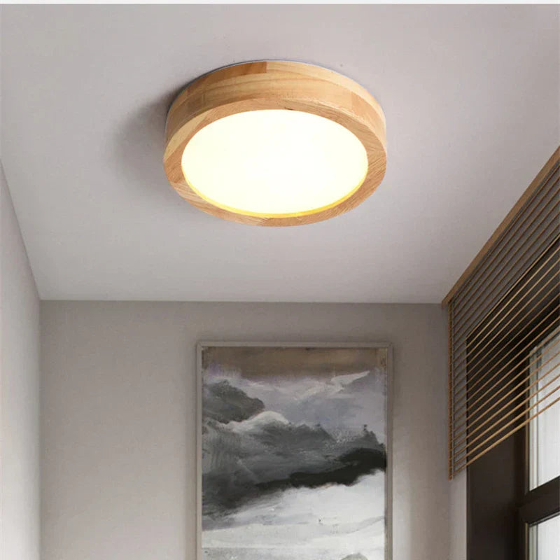 Orylux | Round Solid Wood Ceiling Light