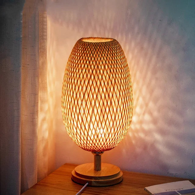 BambuGlow | Vintage Bamboo Table Lamp