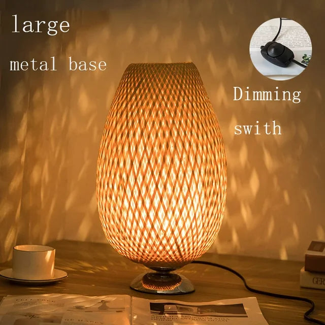 BambuGlow | Vintage Bamboo Table Lamp