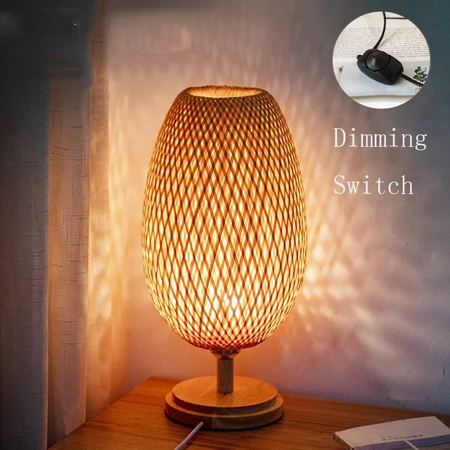 BambuGlow | Vintage Bamboo Table Lamp