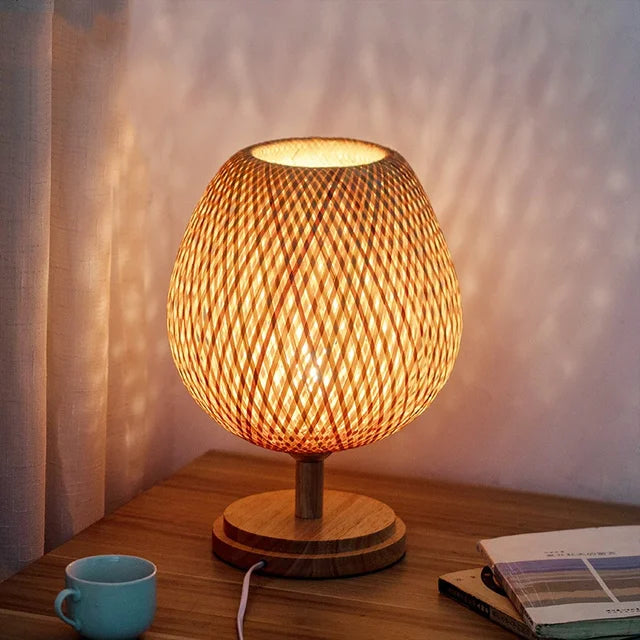 BambuGlow | Vintage Bamboo Table Lamp