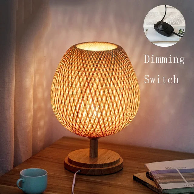 BambuGlow | Vintage Bamboo Table Lamp