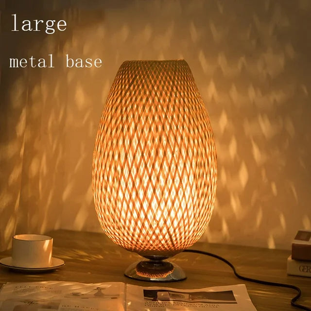 BambuGlow | Vintage Bamboo Table Lamp