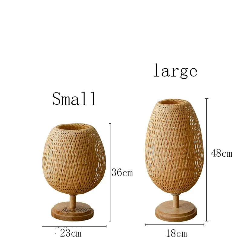 BambuGlow | Vintage Bamboo Table Lamp