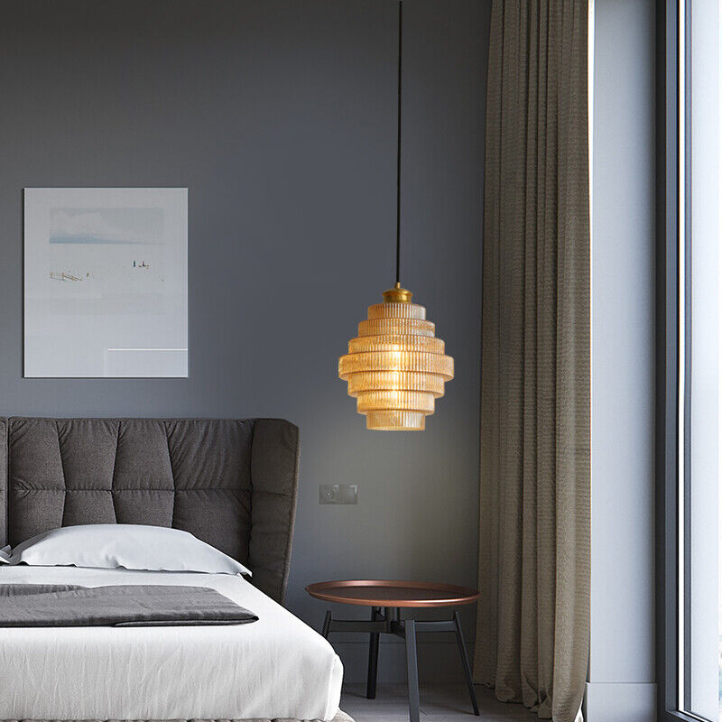 Virellux | Bottle-Shaped Glass and Brass Pendant Light