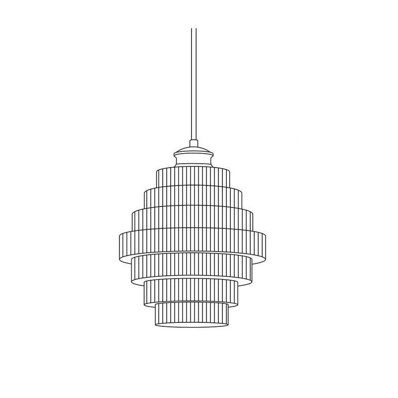 Virellux | Bottle-Shaped Glass and Brass Pendant Light