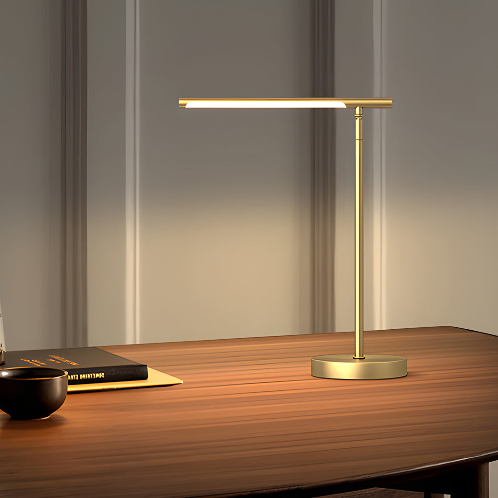 Vynn Lights | Sleek Adjustable Brass Desk Lamp with LED