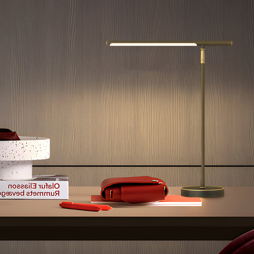 Vynn Lights | Sleek Adjustable Brass Desk Lamp with LED