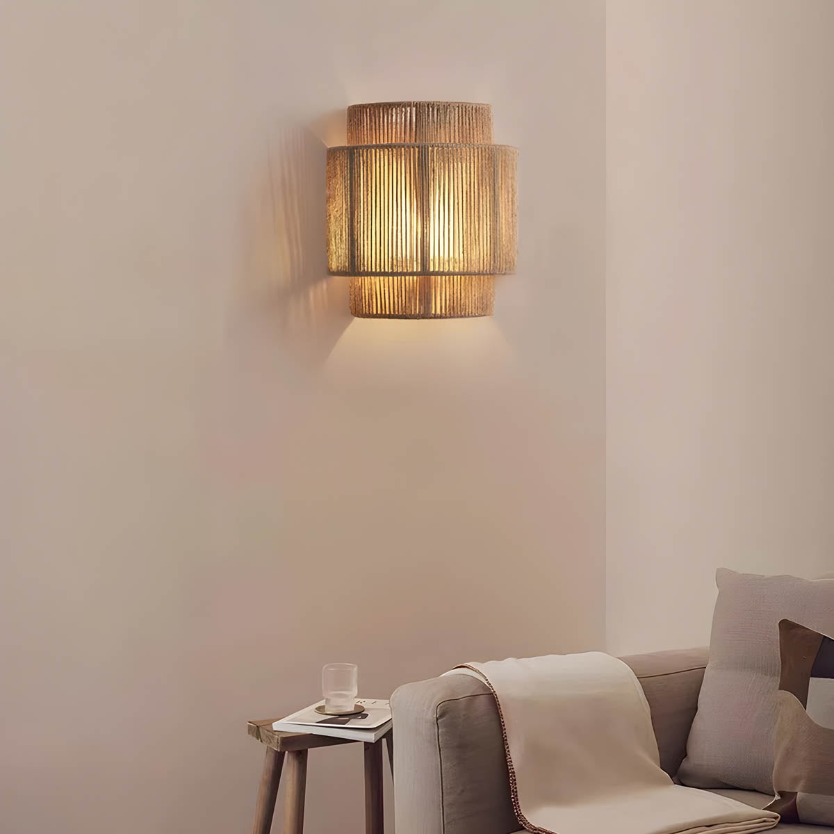 Serene Glow | Woven Wall Light with Soft Radiance