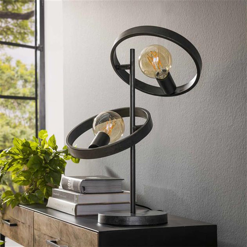 Glownest | Industrial Metal Table Lamp with Rotating Shade