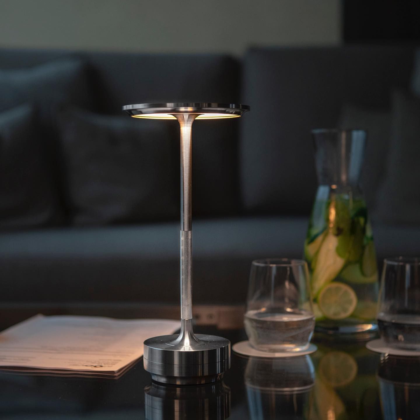 Virella | Touch-Control LED Table Lamp with Floating Ring Design