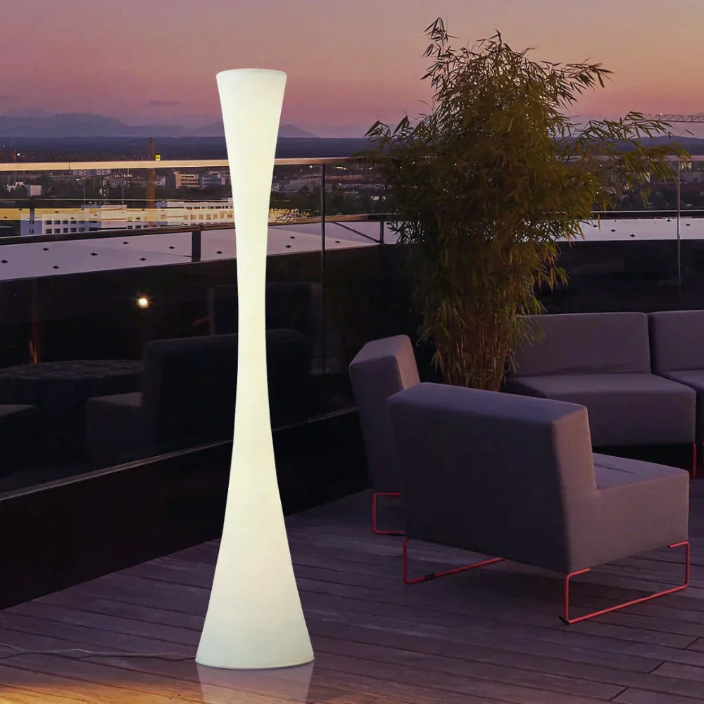 AuraFox | Sculptural Outdoor Floor Lamp with Solar & USB Power