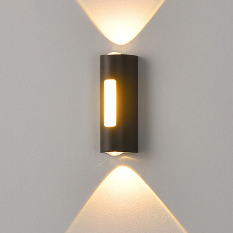 Auralith | Modern Cylindrical Outdoor LED Wall Lamp