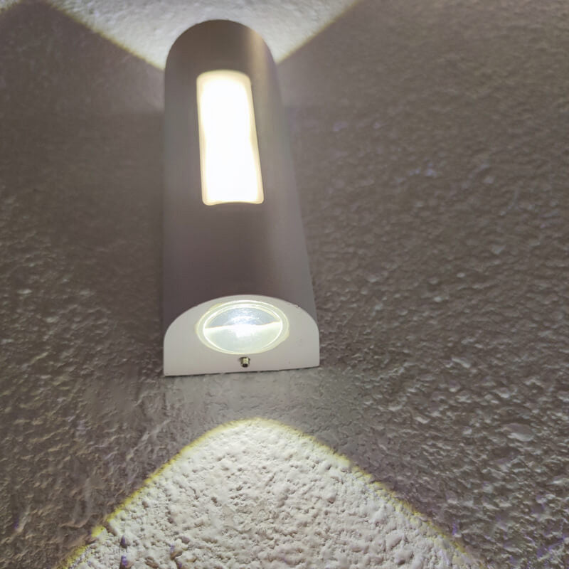 Auralith | Modern Cylindrical Outdoor LED Wall Lamp