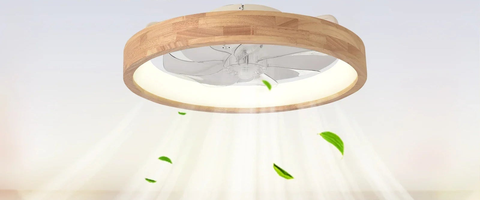 BreezeGlow | Wooden Ceiling Fan Light with LED