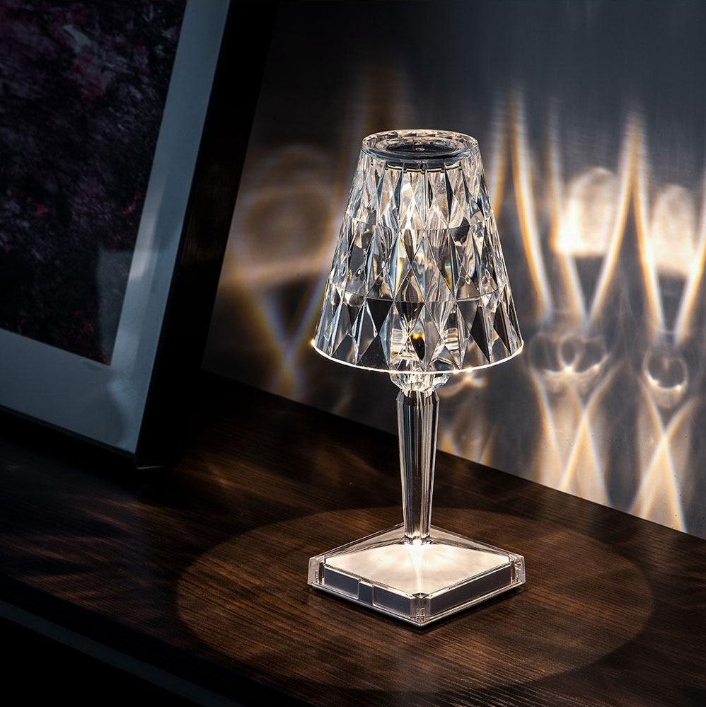 Brightava | Rechargeable Crystal Touch Lamp with Glamorous Glow