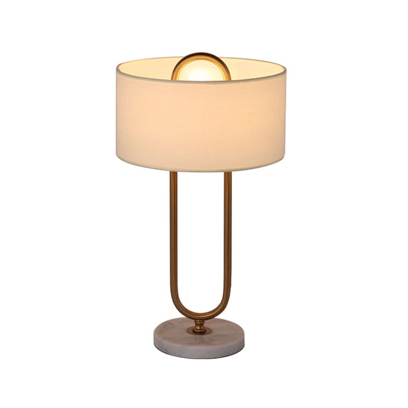 Clarovia | Modern Bedside Lamp With Drum Shade