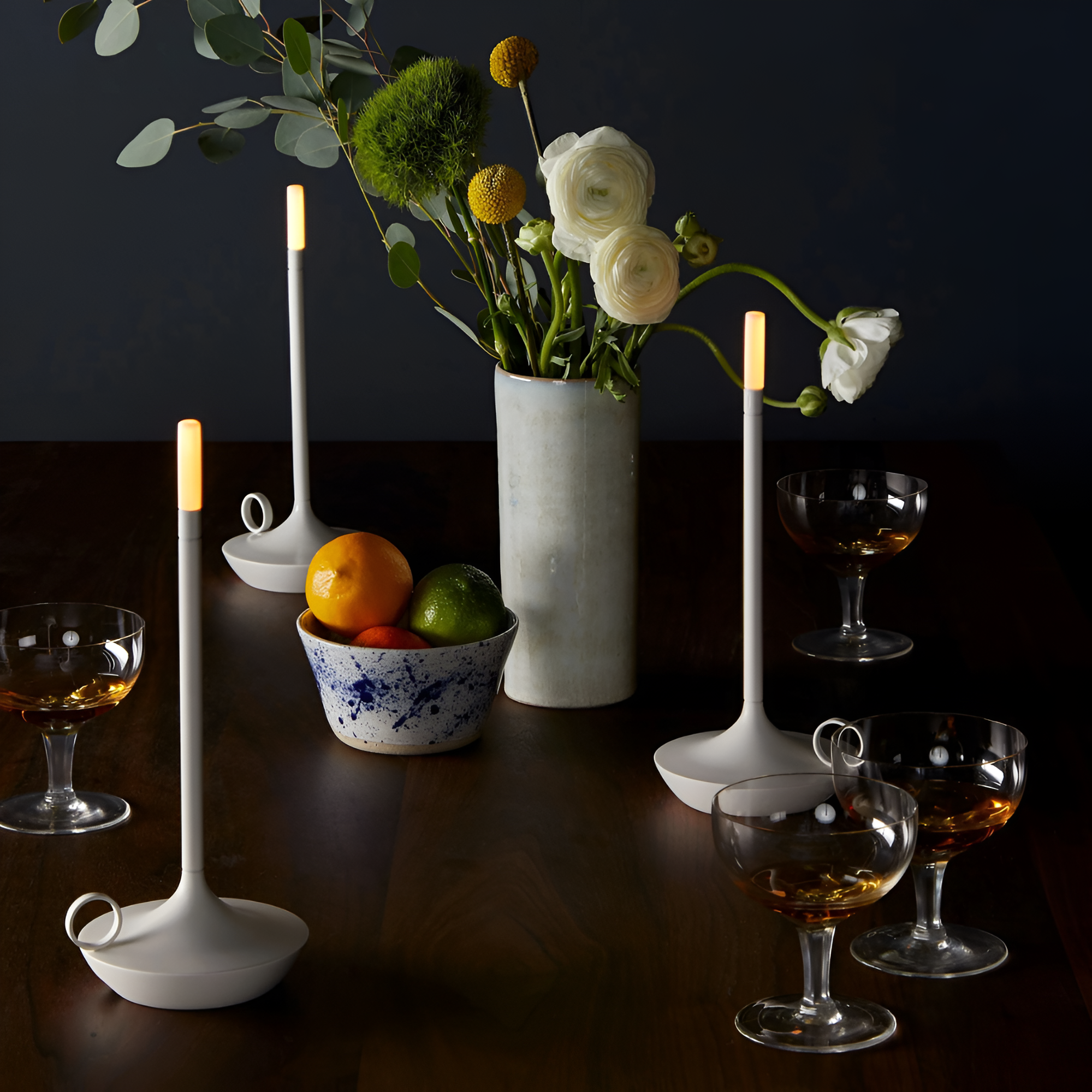 Elaris | Modern Rechargeable Pillar Lamp with Warm Dimmable Light