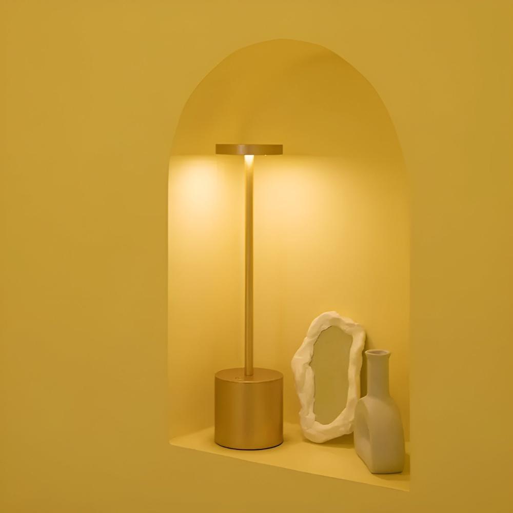 Flamara | Cordless Glow Lamp with Touch Control and Gold Finish