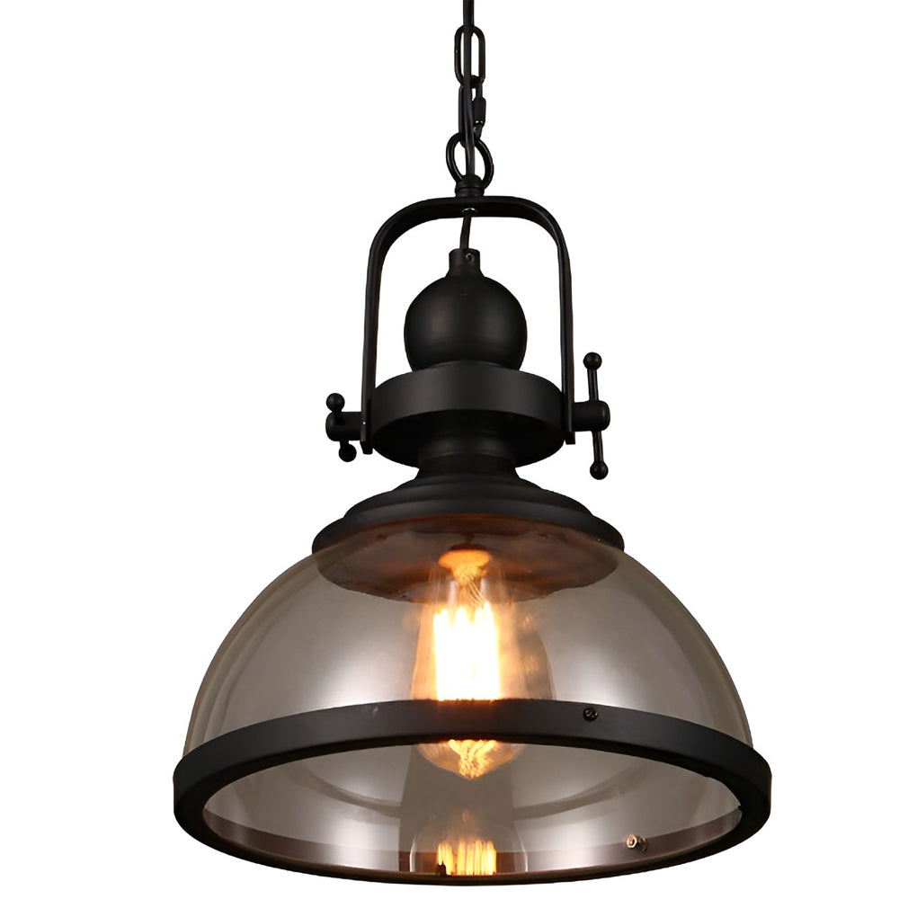Glimari | Retro Industrial Hanging Lamp In Glass And Iron