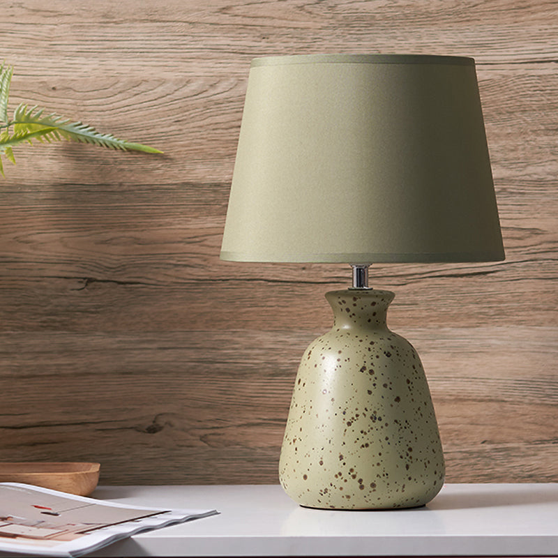 Glowdenza | Handcrafted Ceramic Nightstand Lamp with Rustic 3-Pump Detail