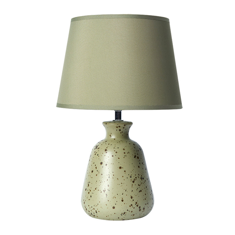 Glowdenza | Handcrafted Ceramic Nightstand Lamp with Rustic 3-Pump Detail