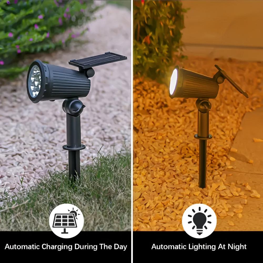 Lucendra | High-Powered Solar Spotlight with 9 LEDs for Outdoor Use
