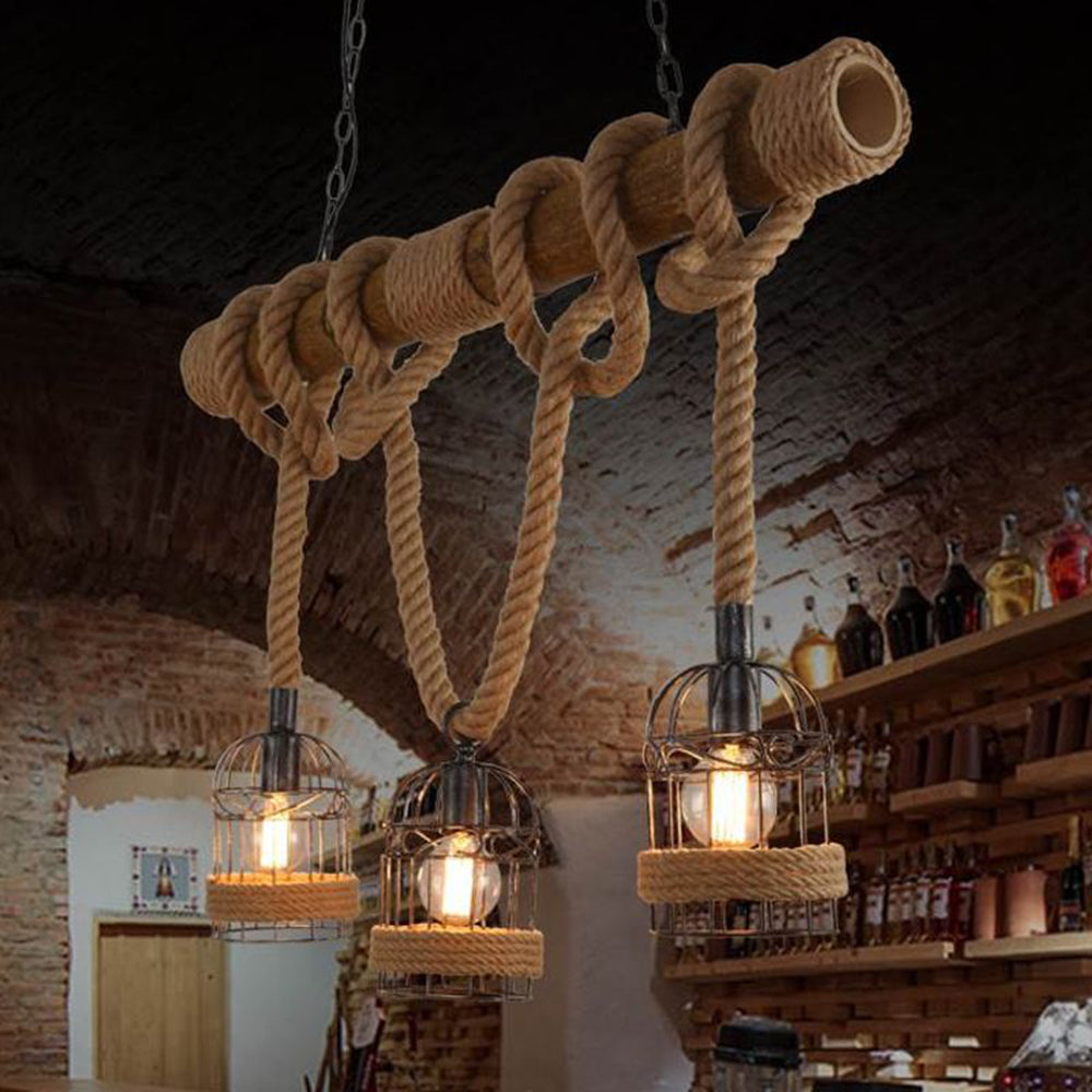 Lucenra | Retro Pendant Lamp in Metal and Wood