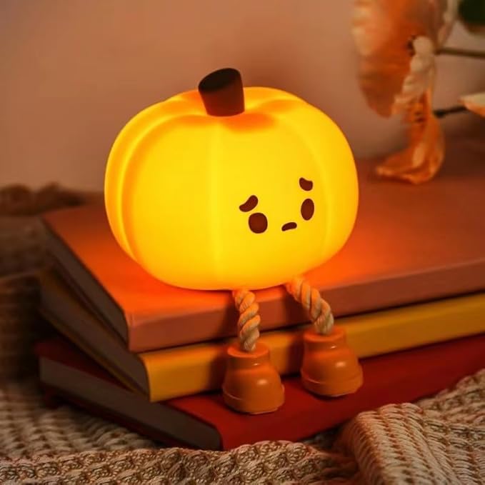 Lucenta | Playful Grumpy Pumpkin LED Night Light