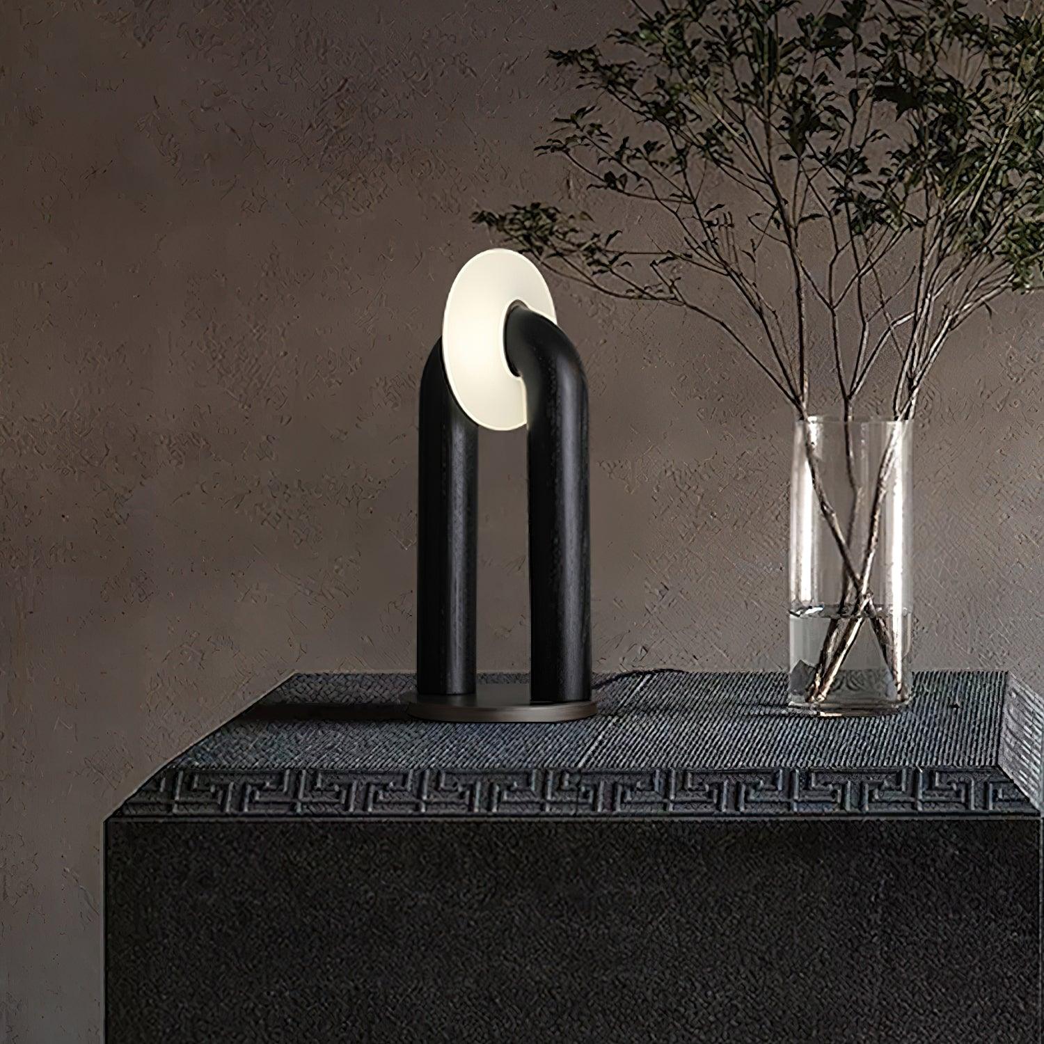 Lumesta | Curved Wireless LED Table Lamp with Modern Wooden Design