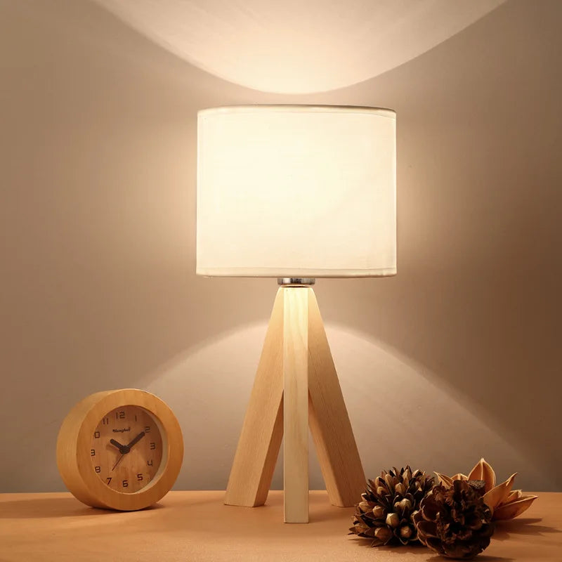 LumoNest | Minimalist Wooden Table Lamp with Warm Glow