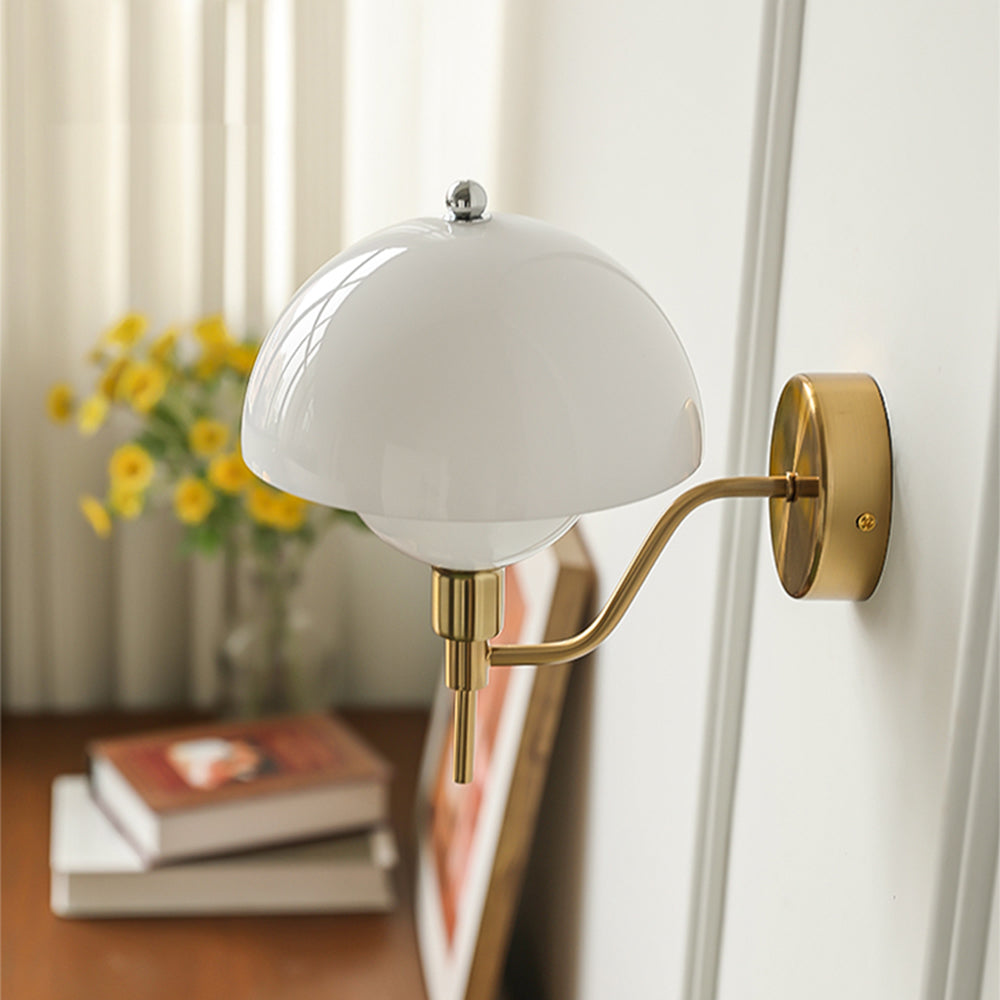 Myka | Cream Mushroom Wall Lamp for Enchanting Interiors
