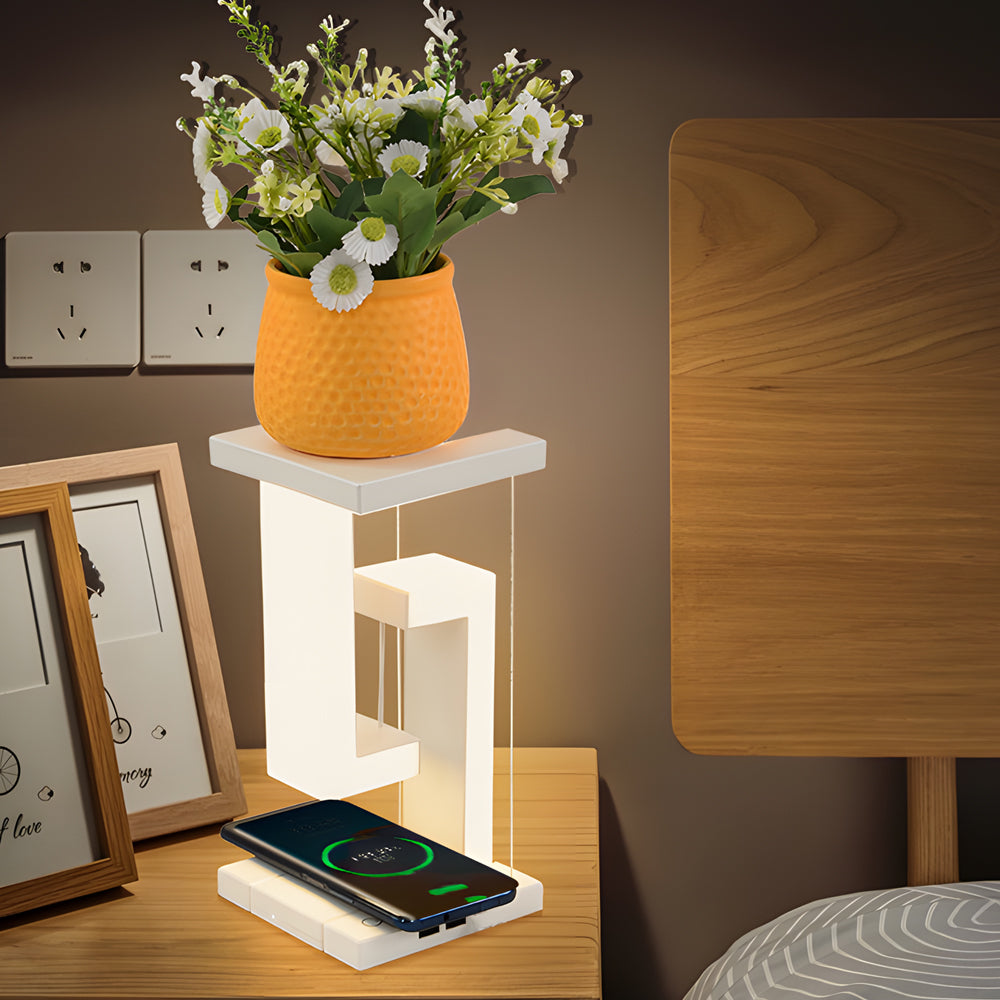 Rayvora | Floating LED Table Lamp with Wireless Charging