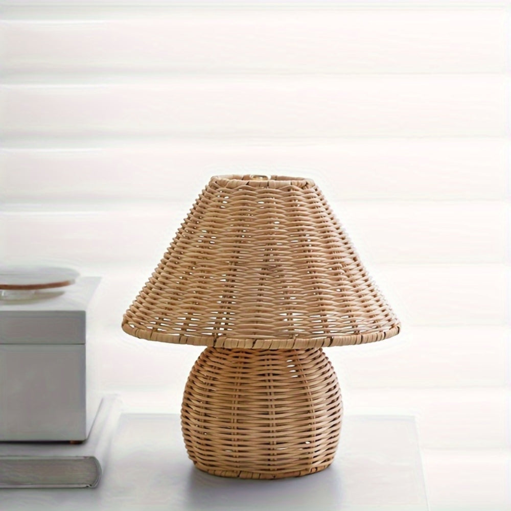 Rayzora | Handwoven Rattan Table Lamp for Boho Home Decor
