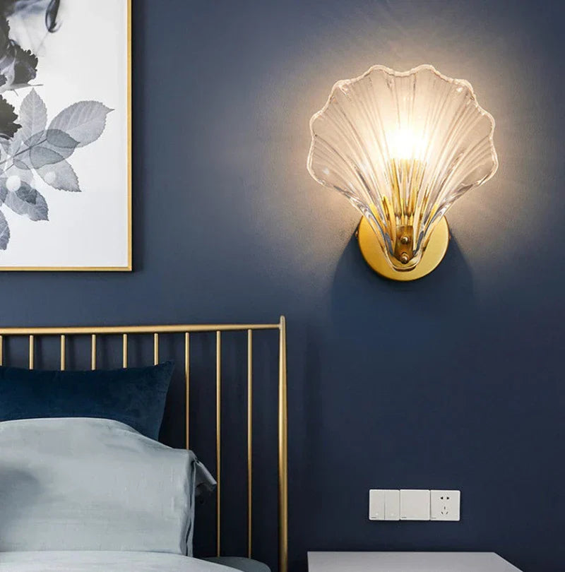 Solairis | Shell-Inspired Glass Wall Light