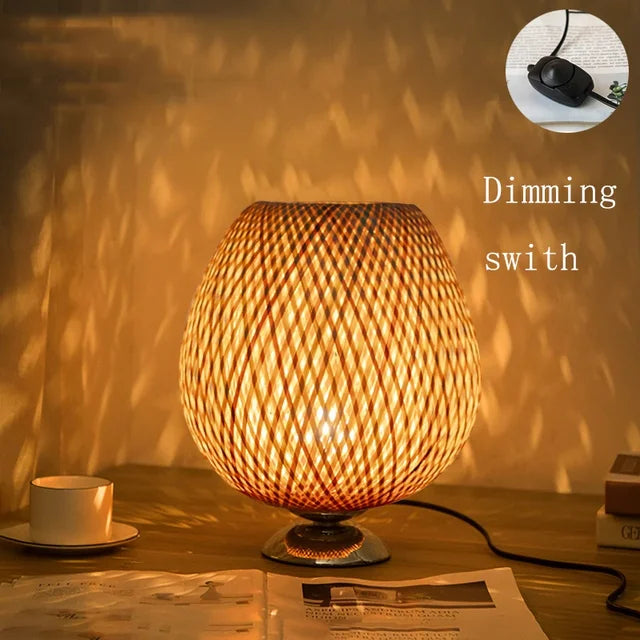 BambuGlow | Vintage Bamboo Table Lamp