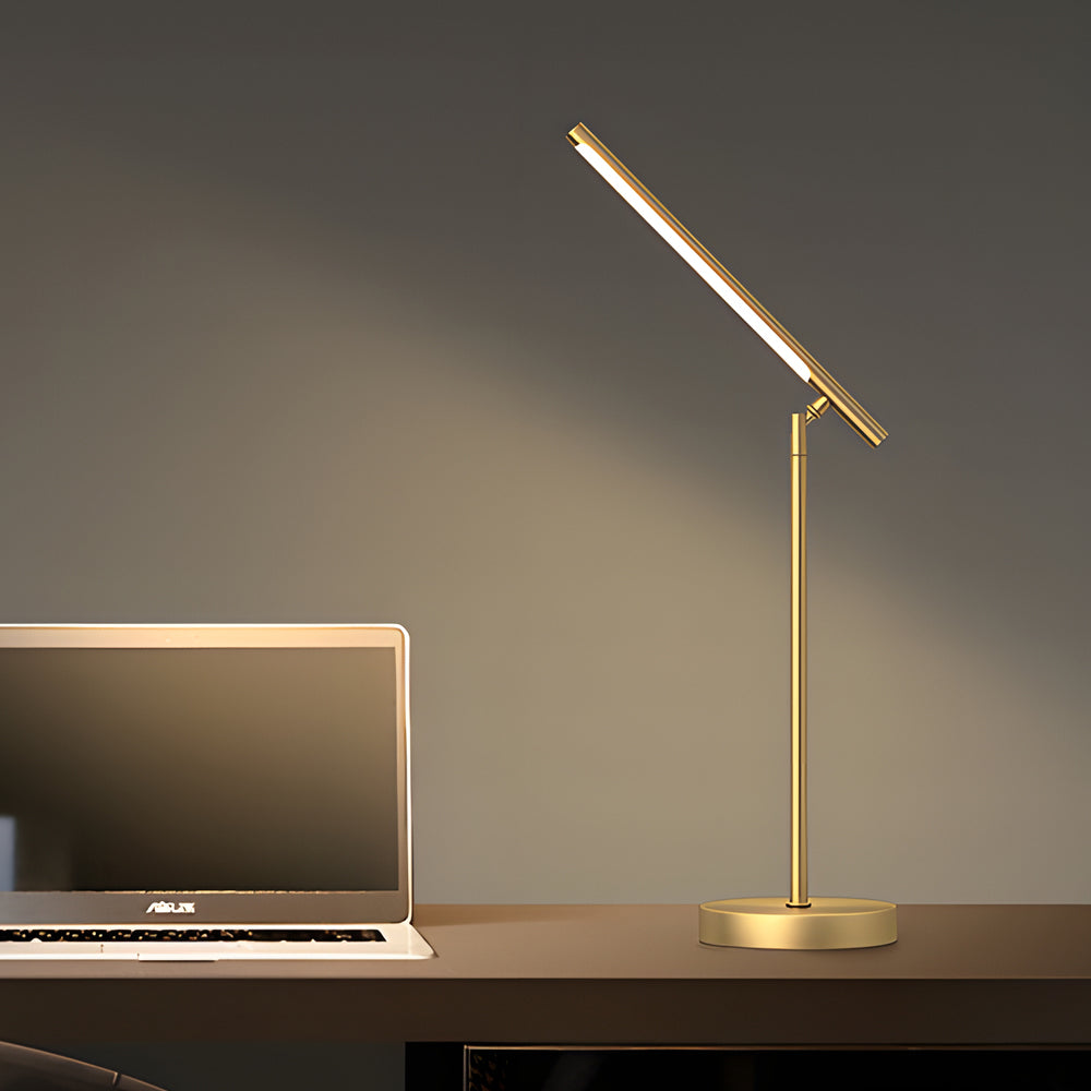 Vynn Lights | Sleek Adjustable Brass Desk Lamp with LED