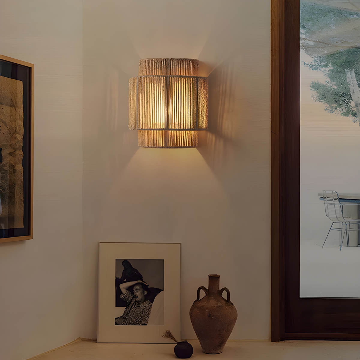 Serene Glow | Woven Wall Light with Soft Radiance
