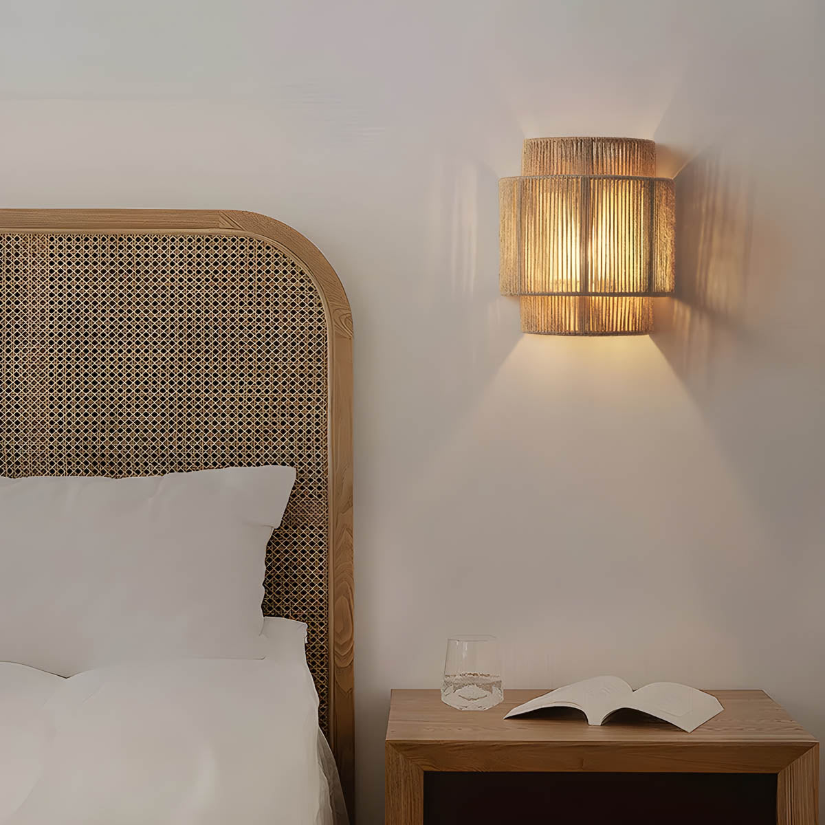 Serene Glow | Woven Wall Light with Soft Radiance