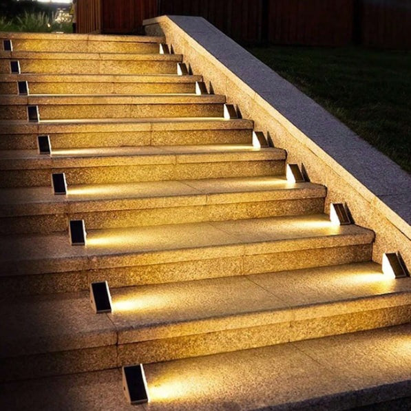 Brighture | Solar-Powered Outdoor Stair Lights With Weatherproof Design